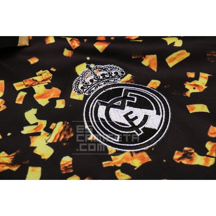 Camiseta Polo del Real Madrid 20/21 Negro y Oro - Haga un click en la imagen para cerrar